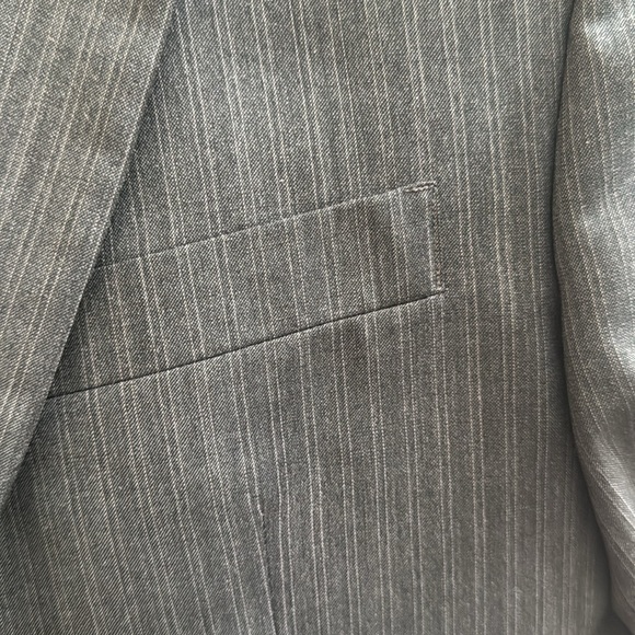 Men’s Grey Stripe Suit - Picture 2 of 6